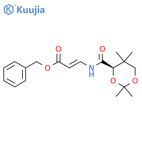 2-Propenoic acid, 3-[[[(4R)-2,2,5,5-tetramethyl-1,3-dioxan-4-yl]carbonyl]amino]-, phenylmethyl ester, (2E)- structure