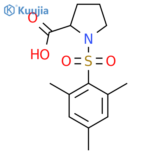 1-(2,4,6-Trimethylbenzenesulfonyl)pyrrolidine-2-carboxylic Acid structure