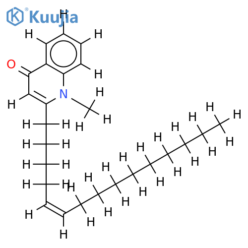 1-methyl-2-[(Z)-5'-pentadecenyl]-4(1H)-quinolone structure
