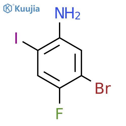 5-bromo-4-fluoro-2-iodo-aniline structure