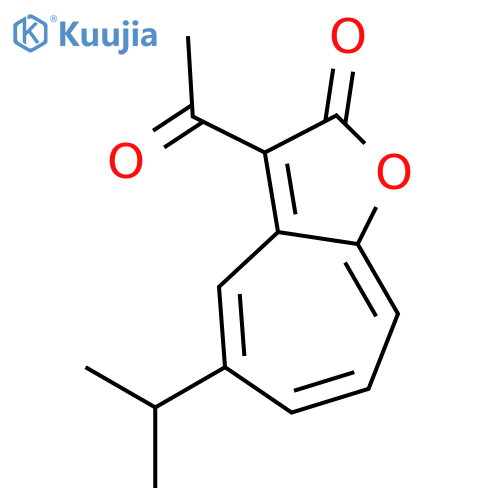 2H-Cyclohepta[b]furan-2-one, 3-acetyl-5-(1-methylethyl)- structure