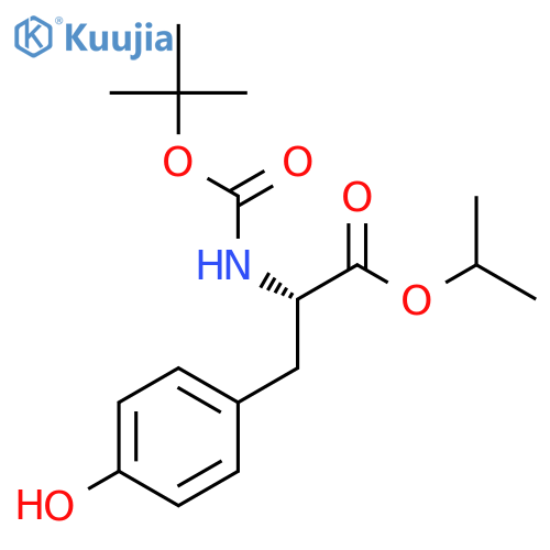 propan-2-yl (2S)-2-{(tert-butoxy)carbonylamino}-3-(4-hydroxyphenyl)propanoate structure