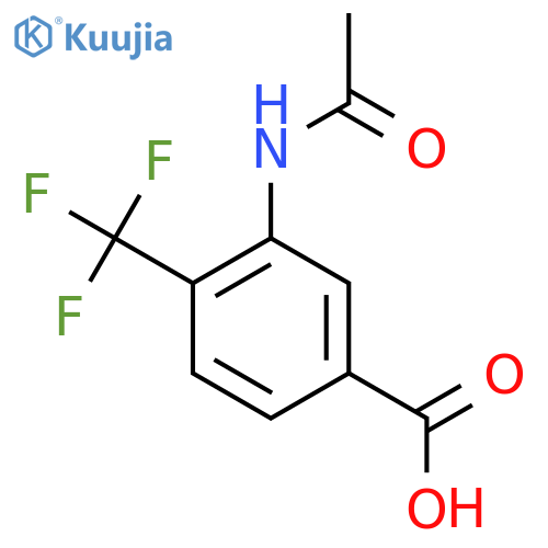 3-acetamido-4-(trifluoromethyl)benzoic acid structure