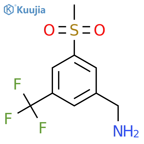 3-methanesulfonyl-5-(trifluoromethyl)phenylmethanamine structure