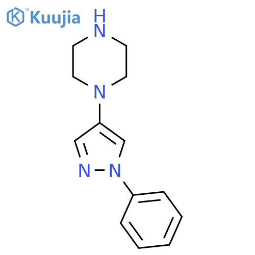 1-(1-phenyl-1H-pyrazol-4-yl)piperazine structure