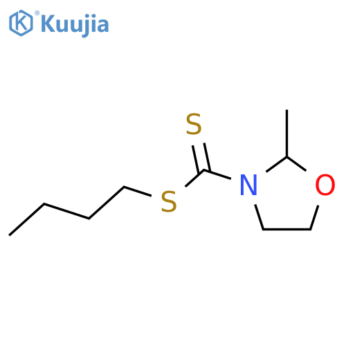 3-Oxazolidinecarbodithioicacid, 2-methyl-, butyl ester structure