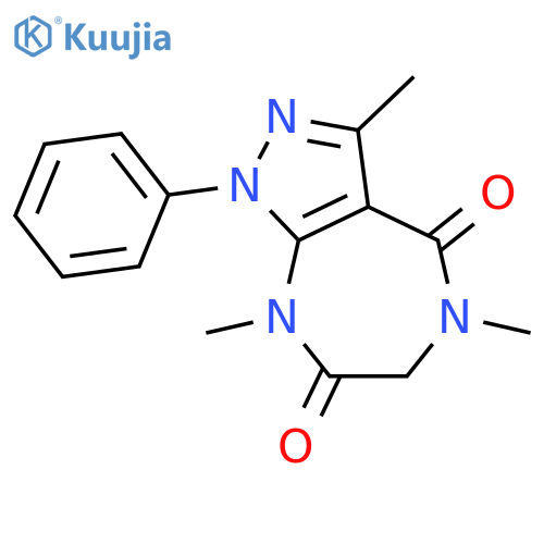 Pyrazolo[3,4-e][1,4]diazepine-4,7-dione,1,5,6,8-tetrahydro-3,5,8-trimethyl-1-phenyl- structure