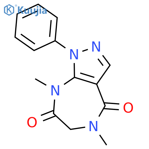 Pyrazolo[3,4-e][1,4]diazepine-4,7-dione,1,5,6,8-tetrahydro-5,8-dimethyl-1-phenyl- structure