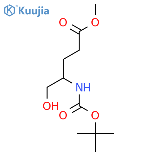 (S)-4-(tert-Butoxy)carbonylamino-5-hydroxypentanoic Acid Methyl Ester structure