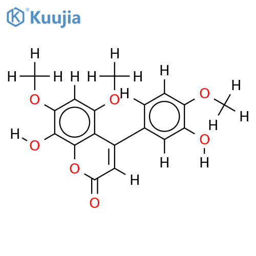 4',5,7-Tri-Me ether-4-(3,4-Dihydroxyphenyl)-5,7,8-trihydroxy-2H-1-benzopyran-2-one structure