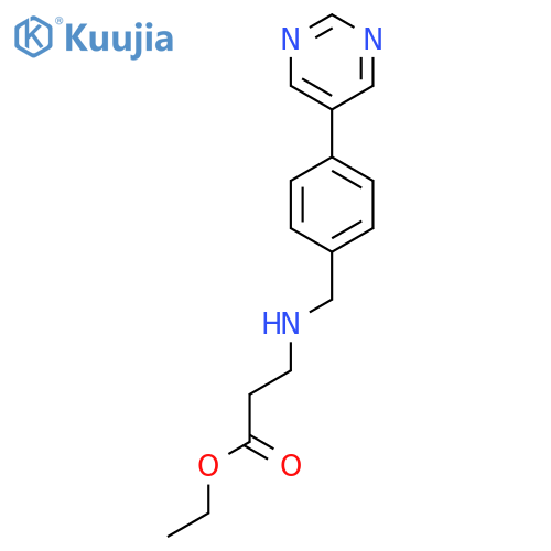 Ethyl 3-((4-(pyrimidin-5-yl)benzyl)amino)propanoate structure