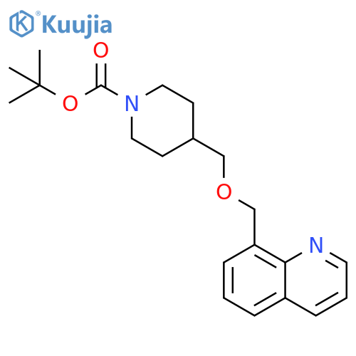 tert-butyl 4-((quinolin-8-ylmethoxy)methyl)piperidine-1-carboxylate structure