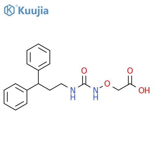2-((3-(3,3-Diphenylpropyl)ureido)oxy)acetic acid structure