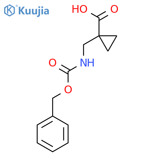 1-((((benzyloxy)carbonyl)amino)methyl)cyclopropane-1-carboxylic acid structure