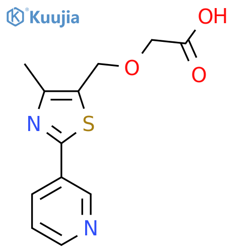 2-((4-Methyl-2-(pyridin-3-yl)thiazol-5-yl)methoxy)acetic acid structure