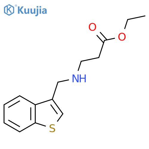 Ethyl 3-((benzo[b]thiophen-3-ylmethyl)amino)propanoate structure