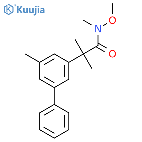 [1,1-Biphenyl]-3-acetamide, N-methoxy-N,α,α,5-tetramethyl- structure