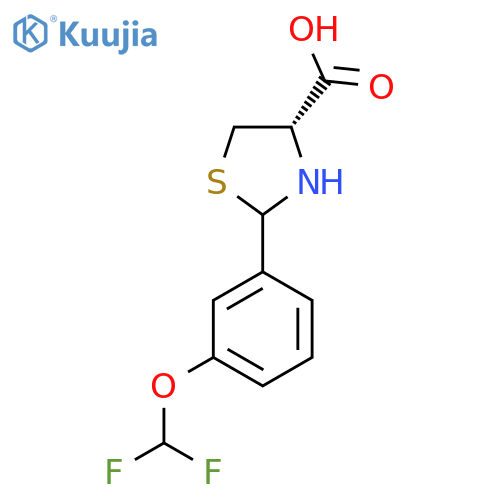 (4S)-2-3-(Difluoromethoxy)phenyl-1,3-thiazolidine-4-carboxylic Acid structure