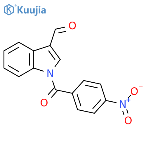 N-(p-nitrobenzoyl)indole-3-carboxaldehyde structure