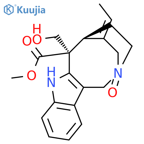 2,5-Ethano-2H-azocino[4,3-b]indole-6-carboxylicacid, 4-ethylidene-1,3,4,5,6,7-hexahydro-6-(hydroxymethyl)-, methyl ester,2-oxide, [5S-(4E,5a,6b)]- (9CI) structure
