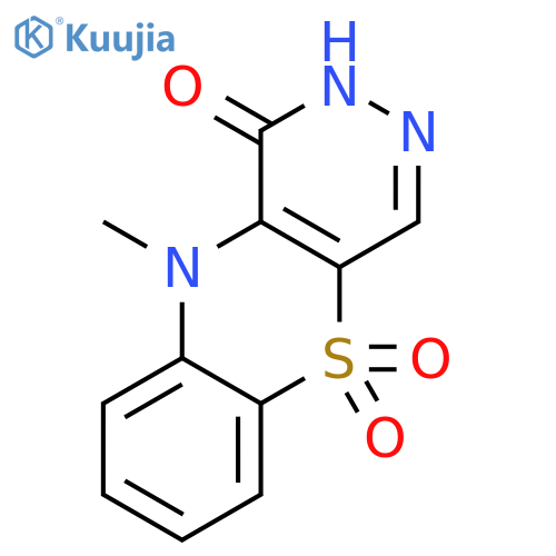 1H-Pyridazino[4,5-b][1,4]benzothiazin-1-one,2,10-dihydro-10-methyl-, 5,5-dioxide structure