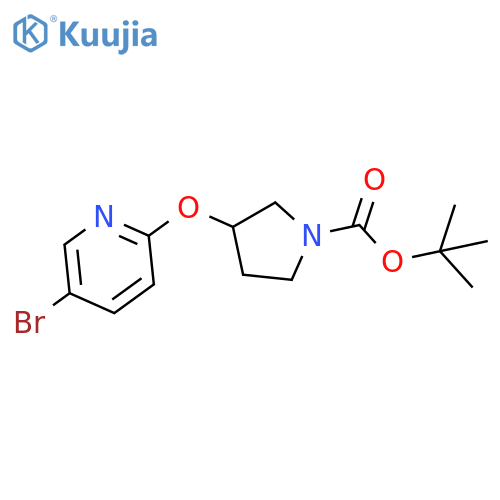 Tert-butyl 3-[(5-bromopyridin-2-yl)oxy]pyrrolidine-1-carboxylate structure