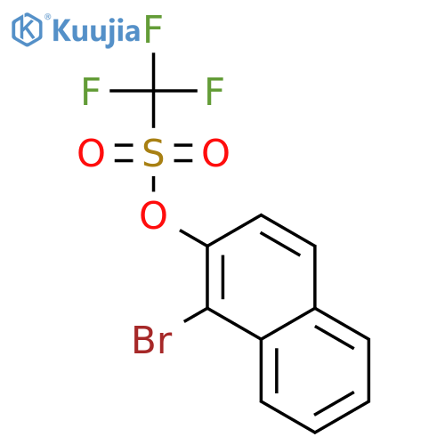 Methanesulfonic acid, trifluoro-, 1-bromo-2-naphthalenyl ester structure