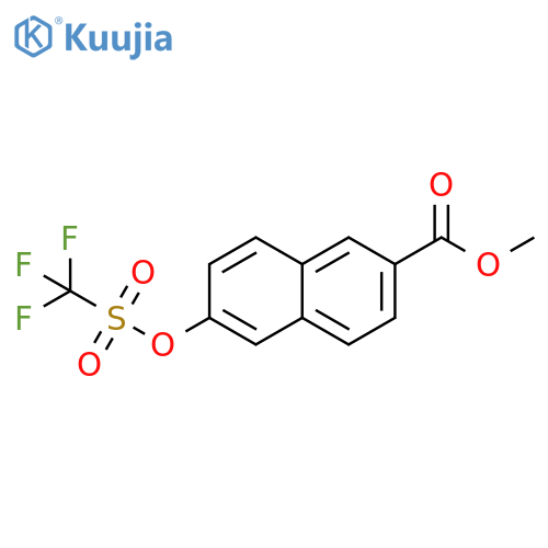 methyl 6-{[(trifluoromethyl)sulfonyl]oxy}-2-naphthoate structure