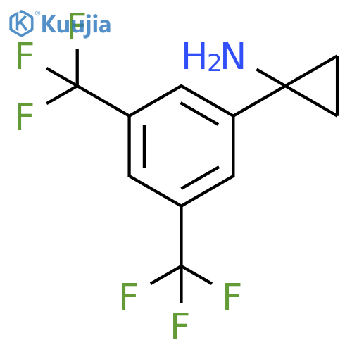 1-3,5-bis(trifluoromethyl)phenylcyclopropan-1-amine structure
