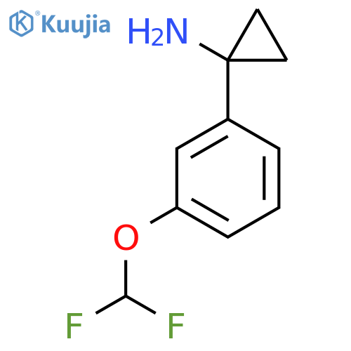 1-3-(difluoromethoxy)phenylcyclopropan-1-amine structure