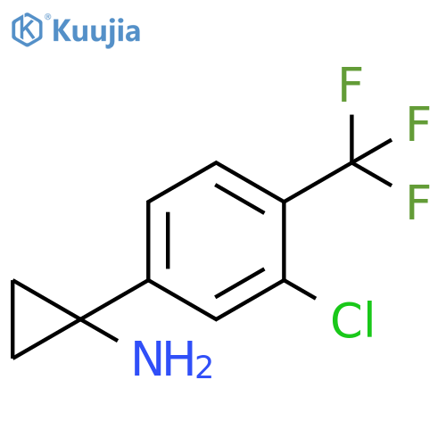 1-3-chloro-4-(trifluoromethyl)phenylcyclopropan-1-amine structure