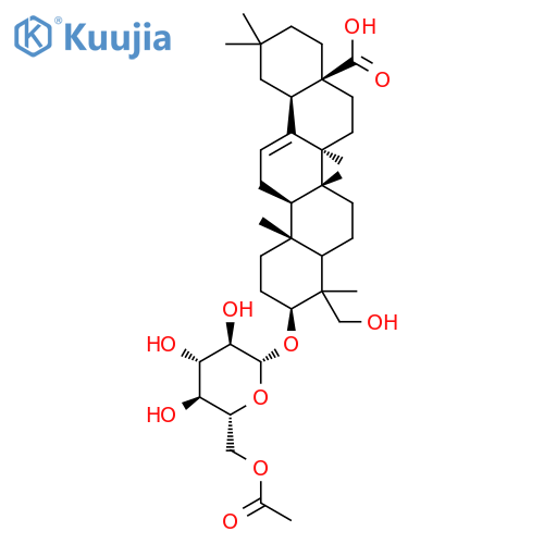 Olean-12-en-28-oicacid, 3-[(6-O-acetyl-b-D-glucopyranosyl)oxy]-23-hydroxy-, (3b,4a)- (9CI) structure