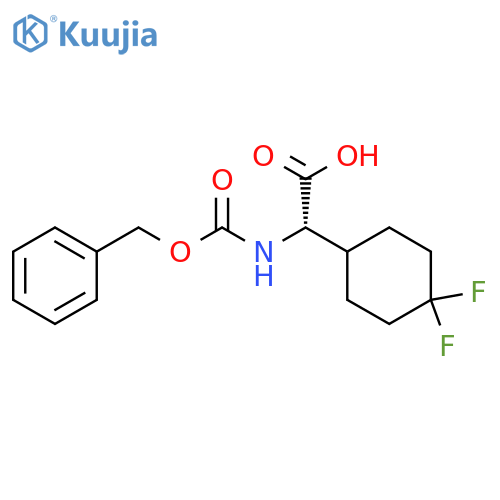 Cyclohexaneacetic acid, 4,4-difluoro-α-[[(phenylmethoxy)carbonyl]amino]-, (αS)- structure