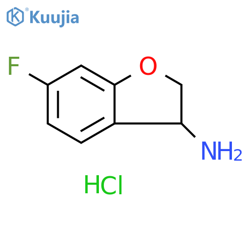 6-fluoro-2,3-dihydro-1-benzofuran-3-amine hydrochloride structure