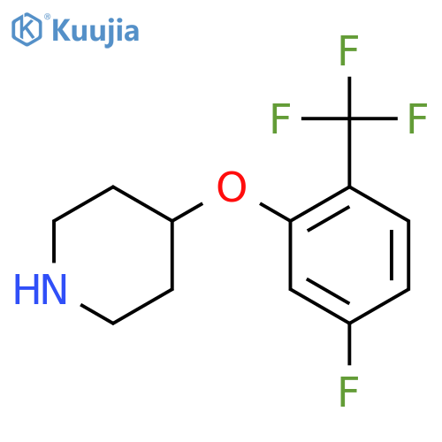 4-5-fluoro-2-(trifluoromethyl)phenoxypiperidine structure