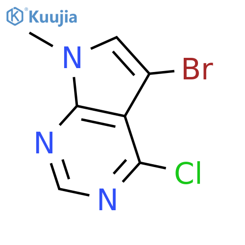 5-Bromo-4-chloro-7-methyl-7H-pyrrolo[2,3-d]pyrimidine structure