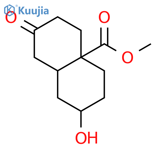 4a(2H)-Naphthalenecarboxylic acid, octahydro-2-hydroxy-7-oxo-, methyl ester, (2R,4aR,8aS)-rel- structure