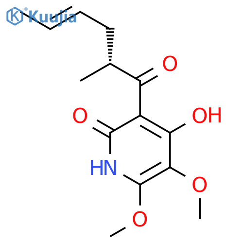 2(1H)-Pyridinone,4-hydroxy-5,6-dimethoxy-3-[(4E)-2-methyl-1-oxo-4-hexen-1-yl]- structure