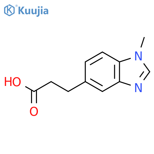 3-(1-methyl-1H-1,3-benzodiazol-5-yl)propanoic acid structure