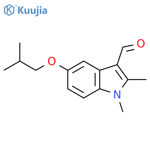 5-Isobutoxy-1,2-dimethyl-1H-indole-3-carbaldehyde structure