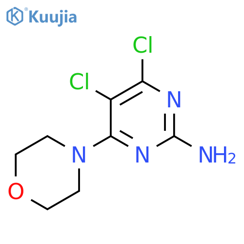 4,5-dichloro-6-morpholin-4-ylpyrimidin-2-amine structure