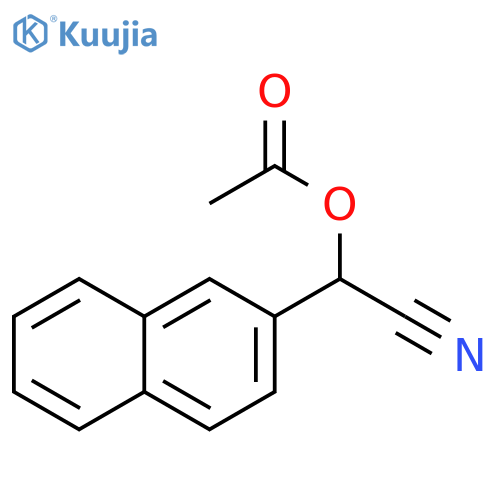 2-Naphthaleneacetonitrile, a-(acetyloxy)- structure