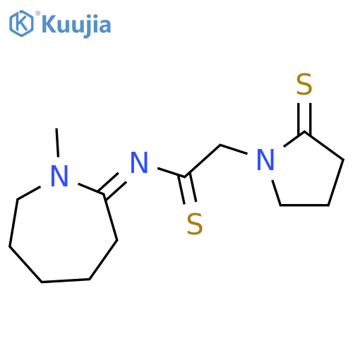 1-Pyrrolidineethanethioamide,N-(hexahydro-1-methyl-2H-azepin-2-ylidene)-2-thioxo- structure