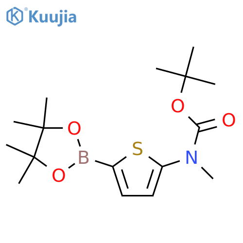 tert-Butyl ((5-(4,4,5,5-Tetramethyl-1,3,2-dioxaborolan-2-yl)thiophen-2-yl)methyl)carbamate structure