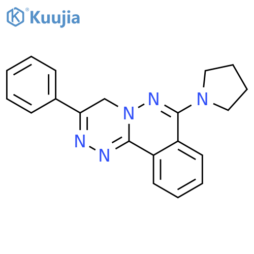 4H-[1,2,4]Triazino[3,4-a]phthalazine,3-phenyl-7-(1-pyrrolidinyl)- structure