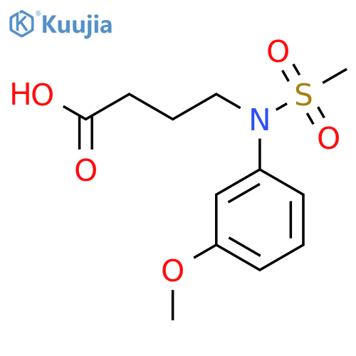 4-(3-Methoxyphenyl)(methylsulfonyl)aminobutanoic acid structure
