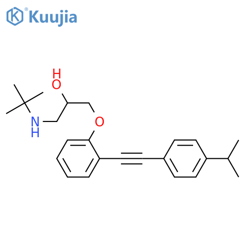 2-Propanol,1-[(1,1-dimethylethyl)amino]-3-[2-[2-[4-(1-methylethyl)phenyl]ethynyl]phenoxy]- structure