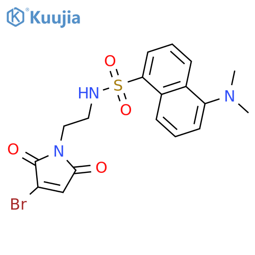 1-Naphthalenesulfonamide, N-[2-(3-bromo-2,5-dihydro-2,5-dioxo-1H-pyrrol-1-yl)ethyl]-5-(dimethylamino)- structure