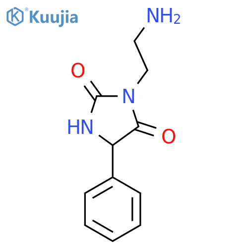 3-(2-aminoethyl)-5-phenylimidazolidine-2,4-dione structure