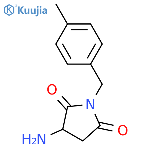 3-amino-1-(4-methylphenyl)methylpyrrolidine-2,5-dione structure